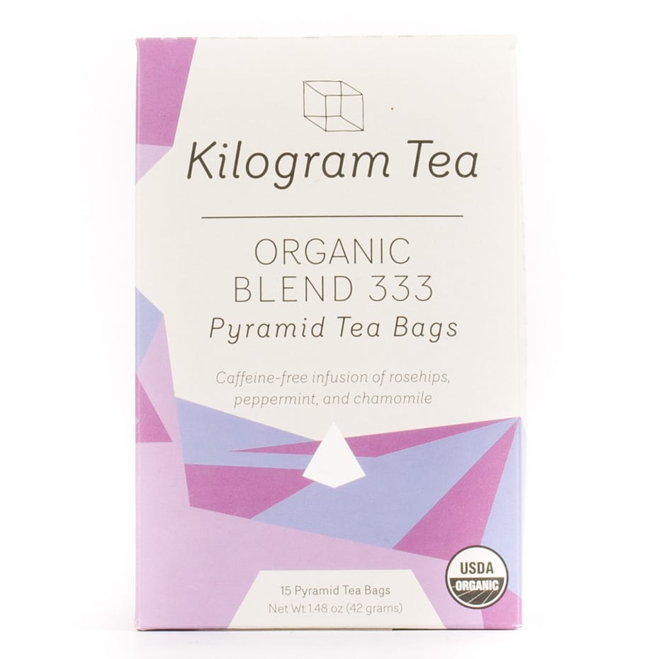 Organic Blend 333 Herbal Pyramid Tea Bags from Kilogram Tea.